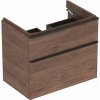 Geberit Skrinka Geberit pod umývadlo Smyle Square, s dvomi zásuvkami: 73.4x61.7x47cm, Orech hickory 500.353.JR.1