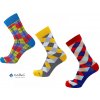 Collm farebné ponožky STYLE SOCKS set 3 páry kárované