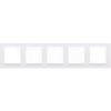 5-rámček KONTAKT SIMON 10 zvislý/vodorovný biely CR5/11