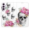 Flipové puzdro iSaprio - Crazy Skull - Samsung Galaxy A55 5G
