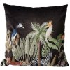 Mars & More Čierny zamatový vankúš Jungle Cacadu - 45 * 45 * 10cm - Mars & More