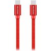 Swissten Datový Kabel Textile USB-C / USB-C 1,2 M Červený 71527206