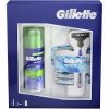 Gillette Mach 3 strojček + náhradní břity 3 ks + gél na holenie 75 ml darčeková sada
