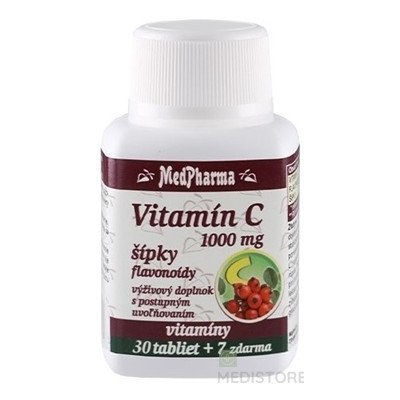 MedPharma VITAMÍN C 1000 MG so šípkami tbl 30+7 zadarmo