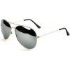 Slnečné okuliare pilotky stříbrné zrcadlové