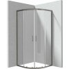 Deante Funkia Evo sprchovací kút 80x80 cm polkruhová grafitová brúsené/priehľadné sklo KYP_D088P