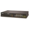 Planét GS-5220-8P2T2S L3 switch, 10x1Gb, 2x1Gb SFP, 8x PoE 802.3at 240W