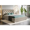 RIBAN Čalouněná postel Bed 11 box XXL 200x200 Nohy bílé Dřevěný rošt