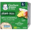 Gerber Organic Rastlinný dezert Jablko a ananás s kokosovým mliekom od ukonč. 6. mesiaca 4 x 90 g