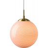 Halo Design 748594 - Závesný luster CANDY na kábli, 1xE27/25W/230V, priemer 30 cm, ružová/mosadz 748594 + záruka 3 roky zadarmo