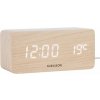 LED budík-hodiny 5933WD Karlsson s nabíjačkou smartfónov 15cm