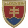 Odznak SLOVAKIA erb veľký - bielo/zlatý