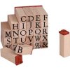 Drevené mini pečiatky 30ks - abeceda veľká