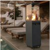| Brilagi - Vonkajší plynový krb FLARO GAS 142x36 cm 8kW 1xAAA antracit +ochranný kryt | GO FLARO RAL 7016 + BG