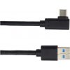 PremiumCord ku31cz2bk USB typ C/M zahnutý konektor 90° - USB 3.0 A/M, 2m