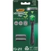 BIC Hybrid3 Získajte výnimočne hladké oholenie s pánskym holiacim strojčekom BIC Hybrid 3 Flex Sensitive s náhradnými kazetami. Tento holiaci strojček je vybavený 3 plávajúcimi čepeľami z nano-tech ti
