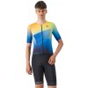 Castelli Free Speed 3 Race Top, Belgian blue/ Multicolor Vivid orange Veľkosť: M Pánsky triatlonový dres