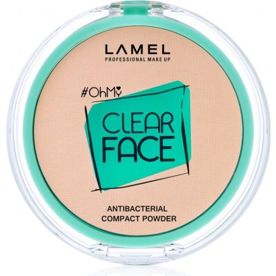 Lamel OhMy Clear Face kompaktný púder s antibakteriálnou prísadou 401 Light Natural 6 g