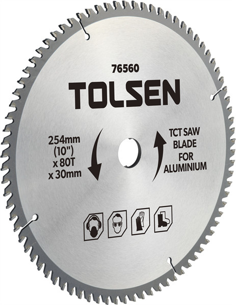 Tolsen Kotúč pílový na hliník TCT 254 × 30 80z