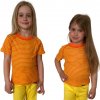 COOL NANO tričko pre deti .120 .oranžovo-žlté pruhy