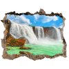 Díra 3D ve zdi nálepka Cascade tehla 95x64 cm