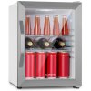 Klarstein Beersafe M Crystal White, chladnička, 33 l, 2 police, panoramatické sklenené dvierka, nehrdzavejúca oceľ (HEA-BeersafeM-Crysta)
