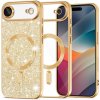 Techsuit - Luxury Glitter MagSafe ochranný obal na iPhone 17 Air – zlatý