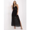 Factory Dámske letné krajkové šaty maxi – viac farieb, veľkosť UNI Farba: Čierna, Veľkosť: UNI