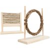 Agility set pre hlodavce překážka kruh dřevo proutí 28 x 26 x 12 cm