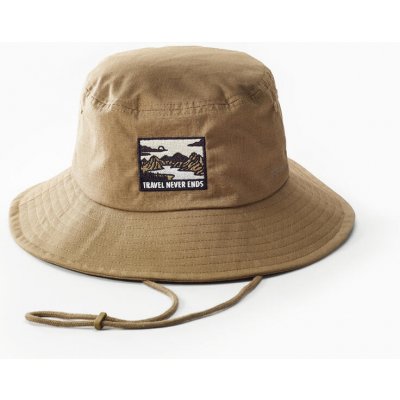 Forclaz trekingový klobúk Travel 100 s ochranou proti UV hnedý hnedá