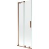 Mexen Velar L, 2-krídlová posuvná vaňová zástena 70 x 150 cm, 8mm číre sklo, ružové zlato, 896-070-003-01-60