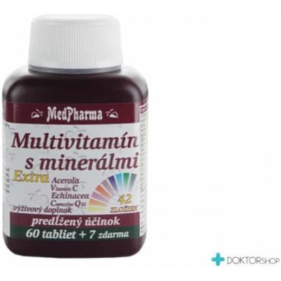 MedPharma Multivitamín s minerálmi 42 zložiek + extra C, Q10, 37 tbl - 37tbl