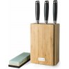 Sada nožov G21 Gourmet Damascus v bambusovom bloku 3 ks + brúsny kameň