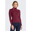 ROLÁK GANT SLIM STRIPED RIBBED TURTLENECK RICH RED