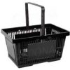 Košík nákupný, s jednou rúčkou čierny plast