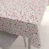 Biante Bavlnený obdĺžnikový obrus Sandra SA-719 Červeno-béžové drobné kvietky na bielom 140x220 cm