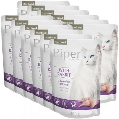 Piper Cat Sterilised s králikom 12 x 100 g