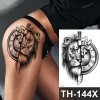 REBELULU Vodeodolné dočasné tetovačky pre ženy Fejkové tetovanie Dočasné tetovanie Lion Sword Watch Body Art Arm Fake Tattoo Men Women