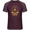 Mymate Predĺžené Tričko MY111 - Nápis - Save Water Drink Beer - Burgundy / Heather Burgundy - XXL - Pánske