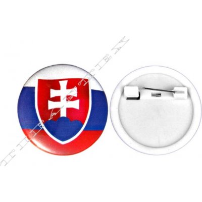 Odznak SLOVENSKO okrúhly 4,5cm (Slovenský znak odznak)