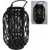 PROGARDEN Lampáš na sviečku pletená vŕba 40 cm čierna KO-438002020
