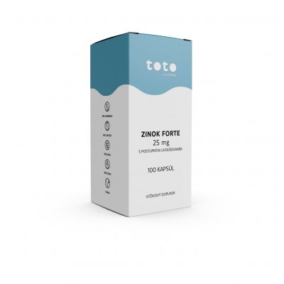 TOTO Zinok Forte 25 mg s postupným uvoľňovaním 100 kapsúl