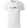 Ekg futbal loptu - Tričko z organickej bavlny - 3XL ( Biela )