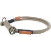 BE NORDIC okrúhly polostahovací kožený obojok, sivá L-XL: 55 cm/ 10 mm