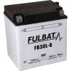 batéria 12V YB30L-B 30Ah 300A konvenčná 165x130x176 FULBAT vrátane balenia elektrolytu