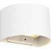 TRIO Reality R27769131 TALENT vonkajšie nástenné svietidlo so senzorom SMD LED 2x5W/50lm 3000K IP44 biela matná, nabíjateľná batéria, USB-C port