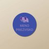 Nažehľovacie menovky na oblečenie (Kopírovat) - 3ks, Kruh 2,3 × 2,3 cm, Slon, Modrá