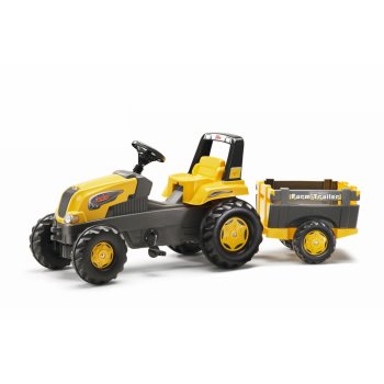 Rolly Toys šliapací traktor Rolly Junior s Farm vlečkou žltý