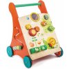 Drevené chodítko záhrada Baby Activity Walker Tender Leaf Toys s rôznymi funkciami a kockami od 18 mes