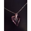 Náhrdelník Swarovski el. srdce Wild ružové - Light Rose 27mm